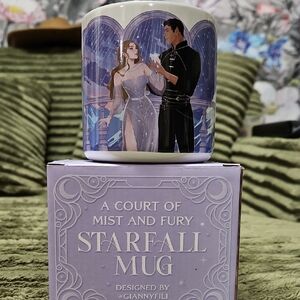 Starfall Mug by - Purple and White